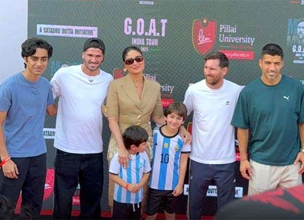 Kareena Kapoor Khan and sons Taimur and Jeh meet Lionel Messi in Mumbai