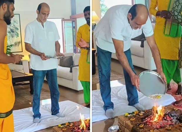 Akshaye Khanna keeps it low-key after ‘Dhurandhar’ success, performs Vastu Shanti hawan at Alibaug home : Bollywood News - Bollywood Hungama