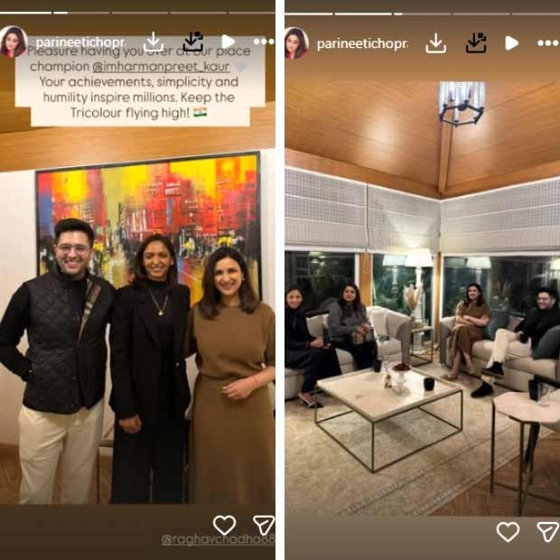 Parineeti Chopra and Raghav Chadha host “champion” Harmanpreet Kaur at their home: “Keep the Tricolour flying high”