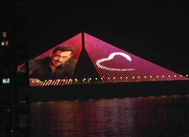 BREAKING: Mumbai's BIGGEST birthday billboard - Being Human lights up Sea Link for Salman Khan's 60th, an honour reserved for the RARE few