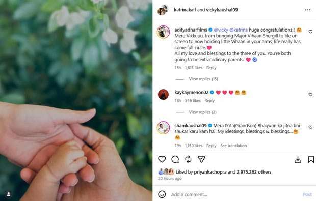 Aditya Dhar REACTS to Vicky Kaushal and Katrina Kaif naming their son Vihaan; calls it a &ldquo;full circle&rdquo; moment