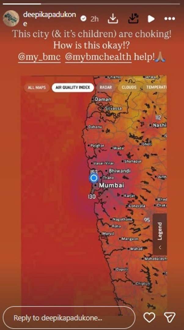 Deepika Padukone calls out Mumbai&rsquo;s poor AQI, urges BMC to act: &ldquo;Children are choking! How is this okay!?&rdquo;
