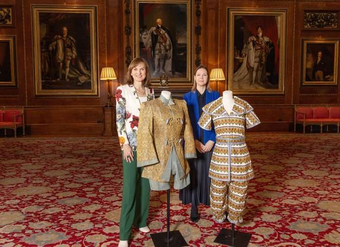 Fiona Bruce and Caroline de Guitaut, the Royal Collections Curator.