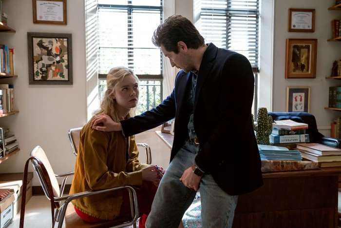 Margos_Got_Money_Troubles_Photo_010103 Michael Angarano puts his arm on Elle Fanning in a conciliatory manner