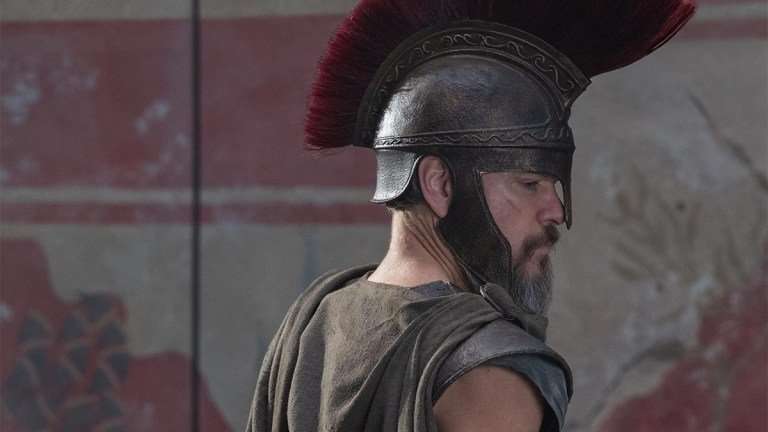 Matt Damon wearing ancient Greek armour in the first look at Christopher Nolan's The Odyssey
