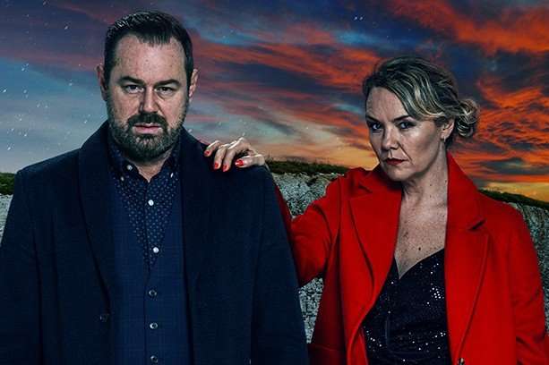 Danny Dyer as Mick Carter and Charlie Brooks as Janine Carter in EastEnders.
