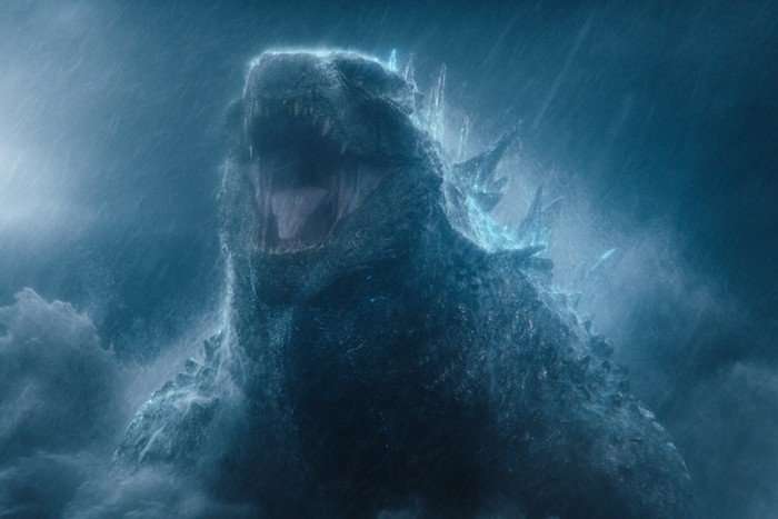 Godzilla in Monarch: Legacy of Monsters, stood in the rain and letting out a roar.