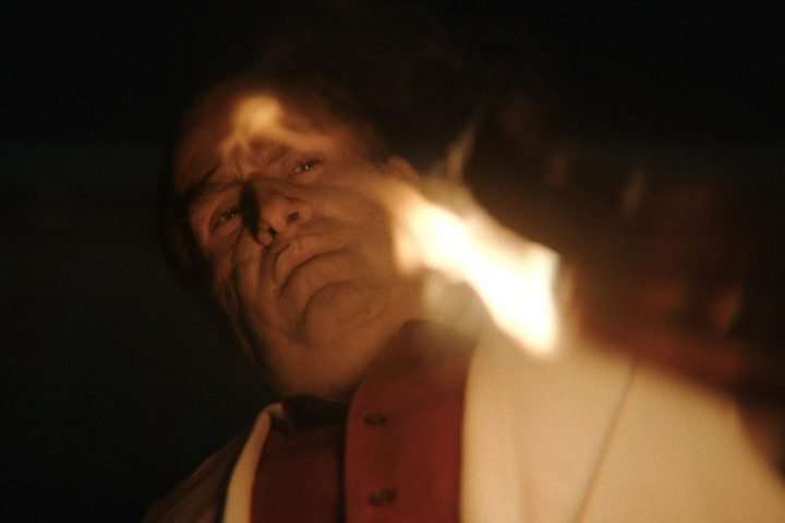 The Penguin burns something in The Penguin.