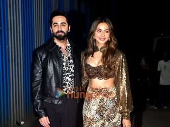 Photos: Ayushmann Khurrana, Sara Ali Khan, Rakul Preet Singh, Wamiqa Gabbi and others snapped during the song shoot of their film Pati Patni Aur Woh Do