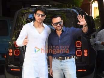 Photos: Saif Ali Khan and Ibrahim Ali Khan snapped at Octavius Sound Studio in Bandra