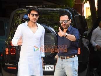 Photos: Saif Ali Khan and Ibrahim Ali Khan snapped at Octavius Sound Studio in Bandra