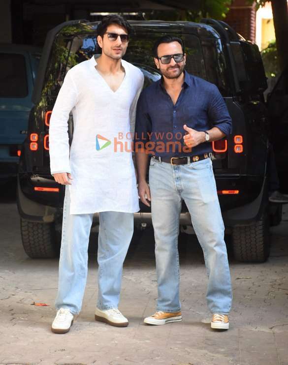 Photos: Saif Ali Khan and Ibrahim Ali Khan snapped at Octavius Sound Studio in Bandra