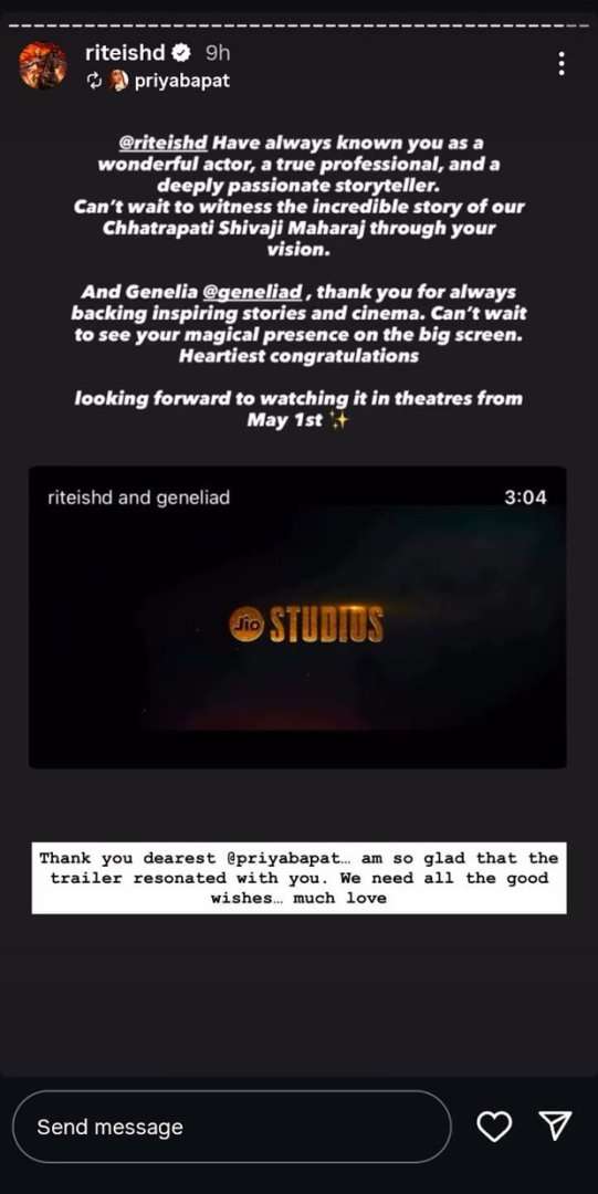 Riteish Deshmukh starrer Raja Shivaji trailer gets shoutout from Akshay Kumar, Karan Johar, Nagraj Manjule and others