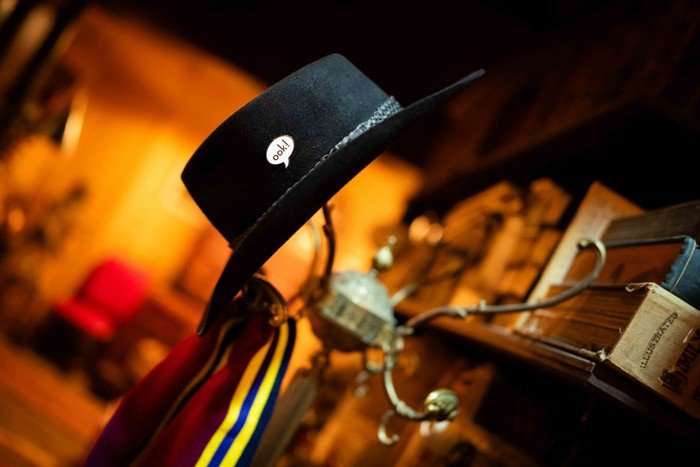 Terry Pratchett's hat and scarf on the set of Good Omens