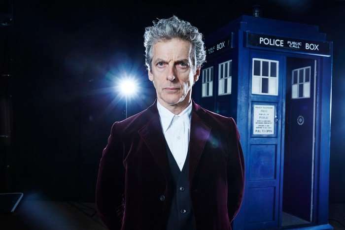 Peter Capaldi as The Doctor, being photographed by Richard Grassie for Radio Times, 2015