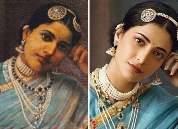 Shruti Haasan recreates Raja Ravi Varma&rsquo;s iconic muse in G Venket Ram&rsquo;s viral photo series; internet reacts