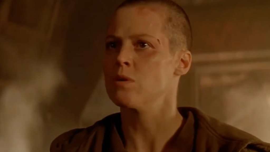 Sigourney Weaver as Ellen Ripley in Alien 3.