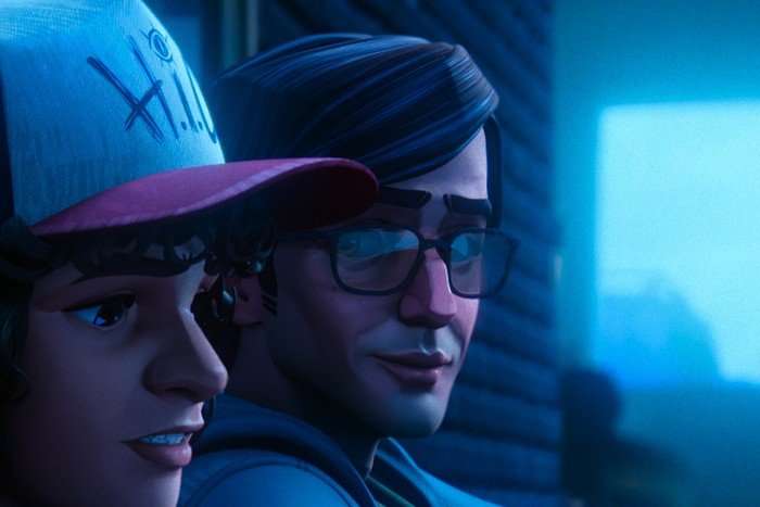 Lou Diamond Phillips as Daniel Fischer in Stranger Things: Tales From '85, sat next to Dustin Henderson against a wall and looking at him.