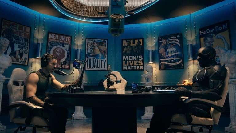 The Deep (Chace Crawford) and Black Noir (Nathan Mitchell) in The Boys Season 5.