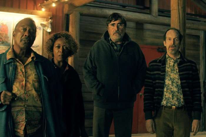 Clarke Peters, Alfre Woodard, Alfred Molina, and Denis O&rsquo;Hare in The Boroughs