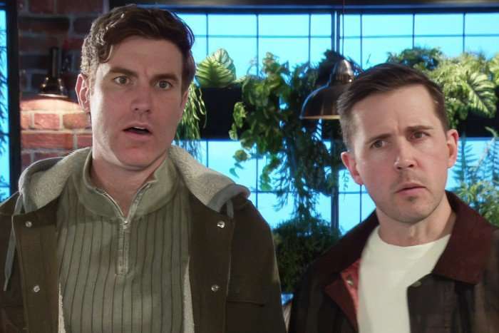 Theo and Todd look onwards in Coronation Street