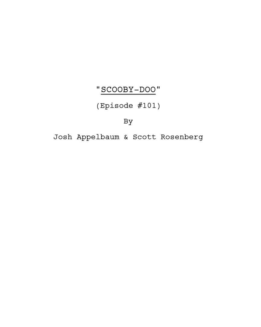Script For Scooby Doo Netflix Live Action