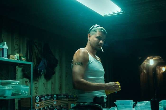 Toby Wallace as Wayne in Euphoria season 3.