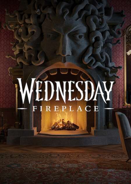 Wednesday Fireplace Poster