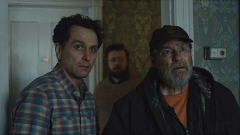 Matthew Rhys and Stephen Root in Widow's Bay Episode 2