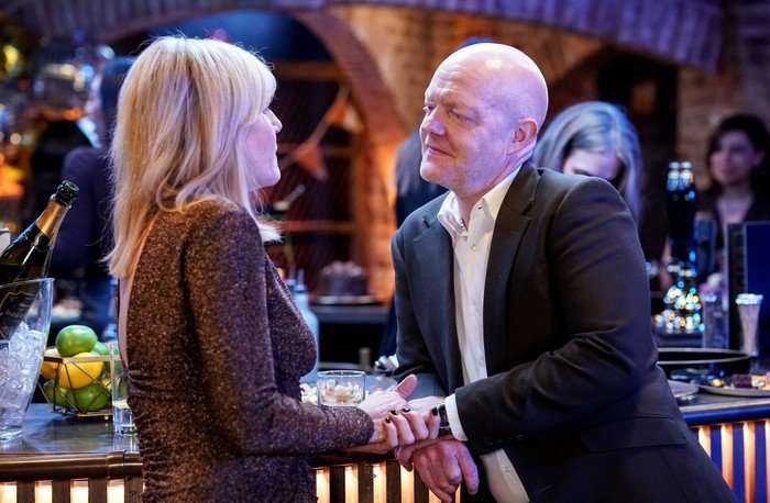 TX DATE:07-05-2026,TX WEEK:18,EMBARGOED UNTIL:28-04-2026 00:00:00,PEOPLE:Cindy Beale (MICHELLE COLLINS);Max Branning (JAKE WOOD),DESCRIPTION:***EMBARGOED UNTIL TUESDAY 28TH APRIL 2026***,COPYRIGHT:BBC Public Service,CREDIT LINE:BBC/Jack Barnes/Kieron McCarron