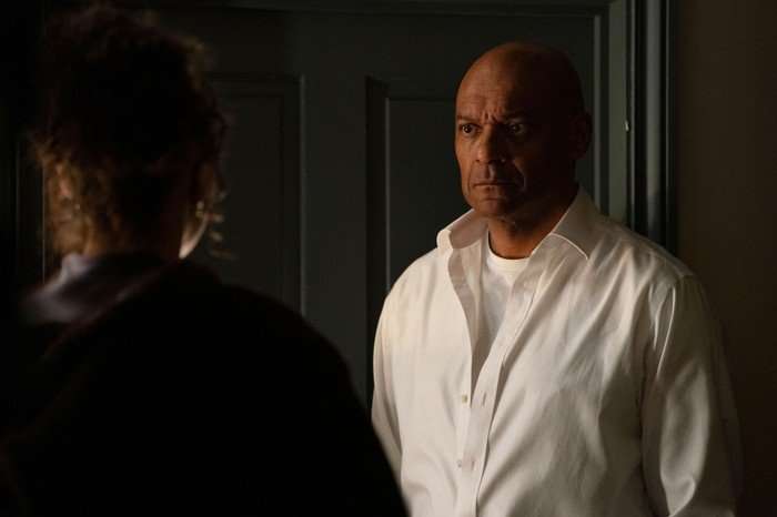 563292,TITLE:Eastenders George chats to Gina in EastEnders