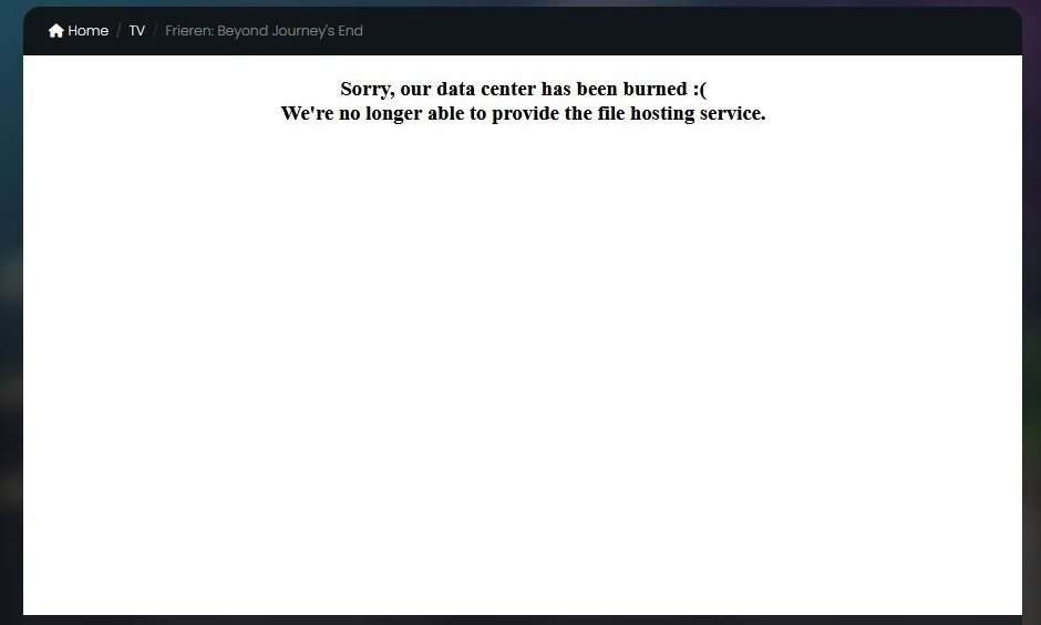 AnimeKai out-of-service as its data center burns down