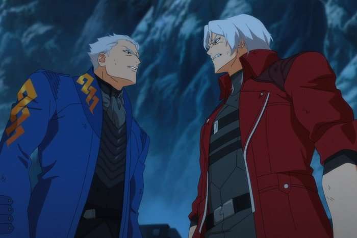 Robbie Daymond as Vergil and Johnny Yong Bosch as Dante in Devil May Cry season 2