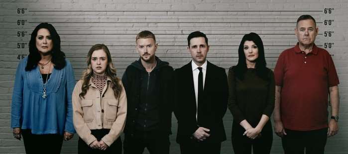 Christina, Summer, Gary, Todd, Danielle and George stood in a police line-up in Coronation Street