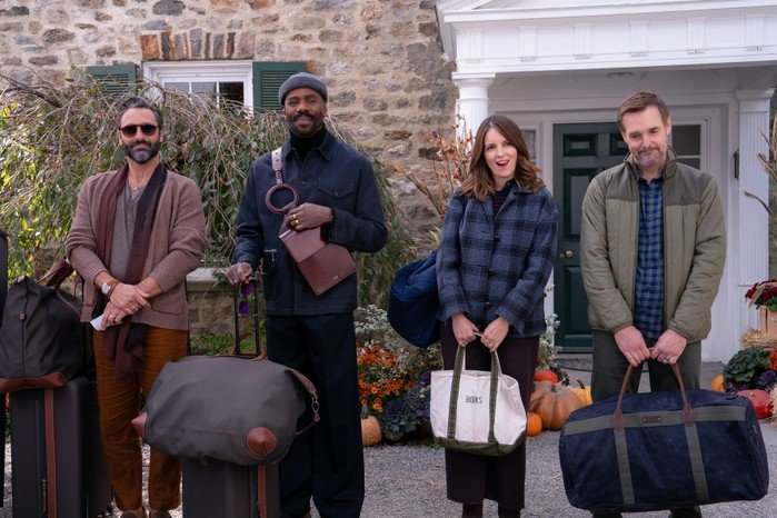THE FOUR SEASONS Marco Calvani as Claude, Colman Domingo as Danny, Tina Fey as Kate and Will Forte as Jack in The Four Seasons