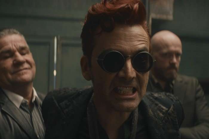 David Tennant as Crowley in Good Omens season 3 David Tennant as Crowley in Good Omens season 3