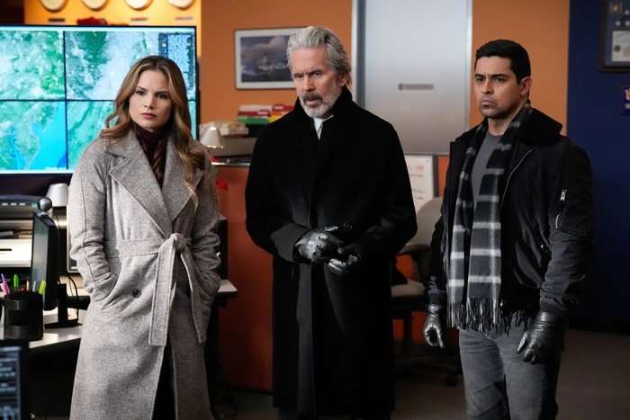 Katrina Law as Jessica Knight, Gary Cole as Alden Parker and Wilmer Valderrama as Nicholas "Nick" Torres in NCIS