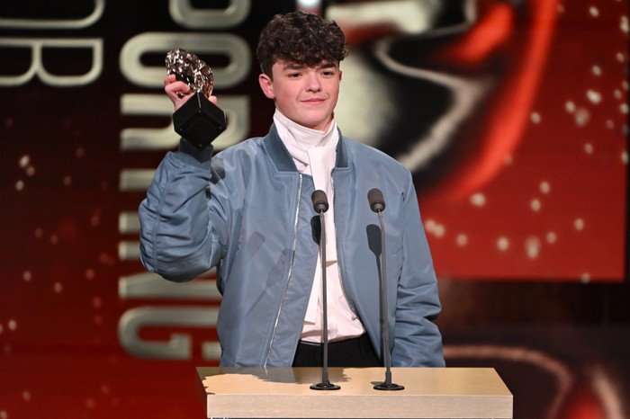 2026 BAFTA Television Awards With P&O Cruises - Show Owen Cooper accepts the Supporting Actor Award for 'Adolescence' onstage during the 2026 BAFTA Television Awards with P&O Cruises at The Royal Festival Hall on May 10, 2026 in London, England.