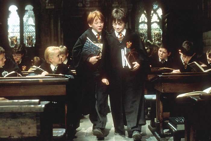 Rupert Grint and Daniel Radcliffe in Harry Potter And The Philosopher's Stone Rupert Grint and Daniel Radcliffe in Harry Potter And The Philosopher's Stone