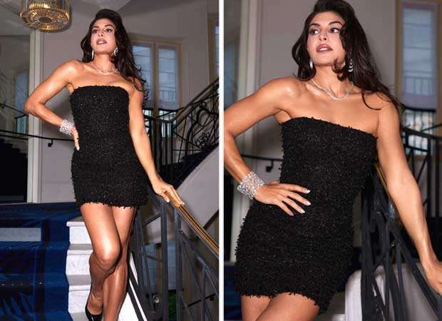 Jacqueliene Fernandez serves main character energy in black couture mini and Chopard diamonds at Cannes 2026