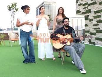 Photos: Ayushmann Khurrana, Rakul Preet Singh, Wamiqa Gabbi and Sara Ali Khan snapped promoting Pati Patni Aur Woh Do at T-Series office