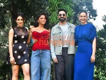 Photos: Ayushmann Khurrana, Sara Ali Khan, Rakul Preet Singh, Wamiqa Gabbi and others grace the trailer launch of Pati Patni Aur Woh Do at Sanjay Gandhi National Park