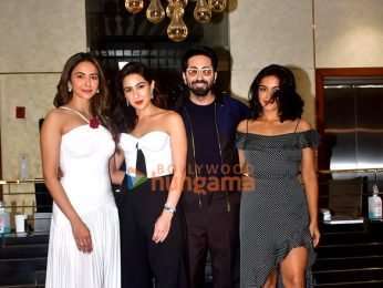 Photos: Ayushmann Khurrana, Sara Ali Khan, Rakul Preet Singh and Wamiqa Gabbi snapped promoting Pati Patni Aur Woh Do