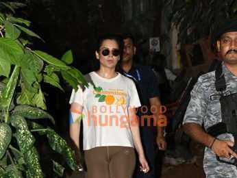 Photos: Kangana Ranaut spotted outside a Krome studio in Bandra