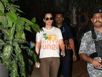 Photos: Kangana Ranaut spotted outside a Krome studio in Bandra