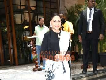 Photos: Madhuri Dixit and Triptii Dimri snapped promoting their Netflix film Maa Behen