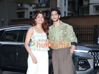 Photos: Vedang Raina, Sharvari snapped promoting their upcoming film Main Vaapas Aaunga