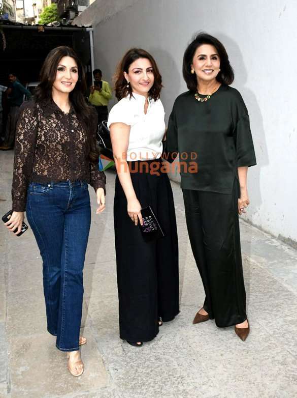 Photos: Neetu Singh, Riddhima Kapoor Sahni and Soha Ali Khan snapped promoting Daadi Ki Shaadi on the sets of All About Her