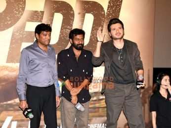 Photos: Ram Charan, Janhvi Kapoor, Buchi Babu Sana and others snapped at Peddi trailer launch in Mumbai