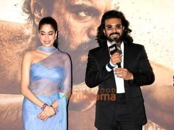 Photos: Ram Charan, Janhvi Kapoor, Buchi Babu Sana and others snapped at Peddi trailer launch in Mumbai
